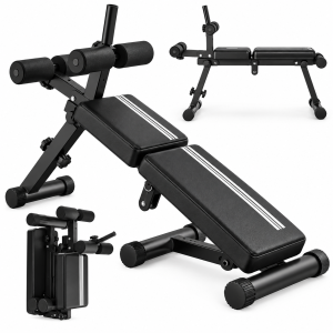 BANCA ABDOMINAL PLEGABLE NEGRO