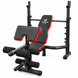 BANCA MULTIFUNCIONAL ROJA IMPORTADA REAL FITNESS PERU