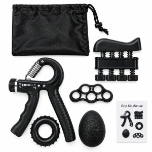 SET HAND GRIP KIT DE 5 PIEZAS GENERICO EJERCITADOR DE ANTEBRAZO ,DEDOS Y AGARRE