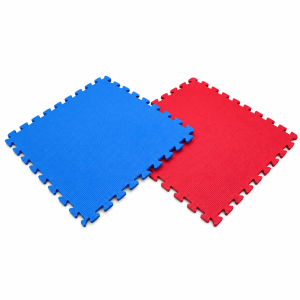 PISO TATAMI 2.5CM 1M X 1M ROJO CON AZUL