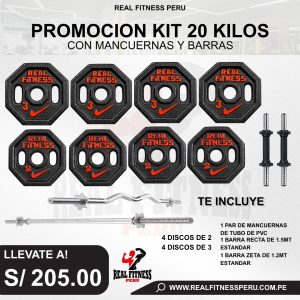 PROMOCION KIT 20KG CON MARCUERNAS Y BARRAS