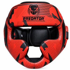 CASCO DE BOX MODELO PREDATOR TALLA L COLOR ROJO